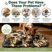 KM-P 1pc Pet Snuffle Mat Floral Grass Landscape Design With Rich Folds For Hiding Treats, Stimulate Olfactory Exploration Ability, Home Pet Interactive Training - Multicolor - View 4