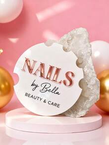 Customizable Acrylic Nail Photo Palette, Nail Tech Photo Prop For Nail Art And Selfies, Nail Custom Logo, Nail Hand Symbol, Reusable, Aesthetic, Mom, Friends, For Mother's Day, For Birthdays, For Weddings, Photography Background, Personalized Gift - Multicolor - View 5