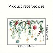 5/1pc Christmas Decoration Stickers Holly Colorful Balls Xmas Toilet Stickers Cute Stars Colored Christmas Balls Wall Decals Window Stickers Christmas Bathroom Decor Supplies For Toilet Home Wall - Multicolor - View 2