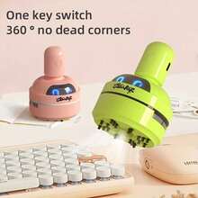 SOKANY Cute Mini Desktop Vacuum Cleaner, 3 Suction Levels, 400mAh Battery, USB Charging, 360° Cleaning, Multiple Colors, Suitable For Desk/Keyboard, Student/Office Worker Gift - Multicolor - View 4
