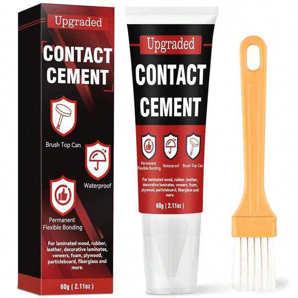 Contact Cement Adhesive, Professional Neoprene Contact Adhesive, Strong Bonding For Woodworking, Leather, Repairs And Crafts 211 Oz