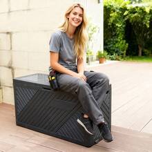 Stylish 280L Outdoor Storage Box – Weather-Resistant Plastic Garden Chest For Cushions, Tools & Seasonal Items | Compact Foldable Design, Smooth Lid Closure, Stackable Utility Bin For Patio, Balcony Or Garage - 280 Litre - View 9