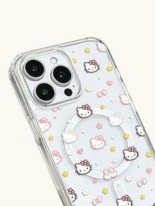 Miniso HelloKitty 透明膠帶無線磁吸充電手機殼，防滑防摔防指紋，適合 iPhone 18Duo 18pro 18promax、Android 系列 Galaxy S22 S23 S24 S25 S26、Apple 17 17Air 17pro 17promax、11 12 13 14 15 16pro 16promax 14Plus 15Plus 16Plus 16pro 16promox XR，節日禮物手機殼 - 透明3 - 查看 8
