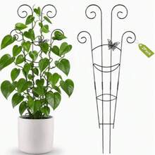 Indoor Plant Support Plastic Garden Stake, Small Climbing Leaf-Shaped Support, Double-Layer Stackable Flower Stand, Suitable For Pothos, Monstera, Monstera Deliciosa And Other Plants, Can Support Ivy, Monstera And Other Plants - Butterfly - View 9