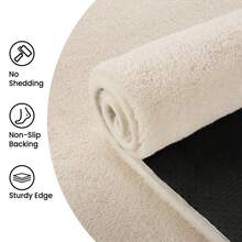 Sour Lemon Carpet  Rugs Living Room Large 120 X 170, Rugs For Bedroom, Washable Area Rugs Anti Slip Fluffy Rug Shaggy  Large Grey Rug Carpets Extra Large Rugs For Living Room BedRoom - 奶油白色 - 查看 5