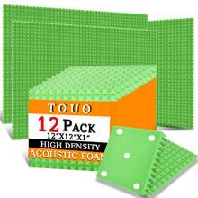 TOUO Pyramid 6-48Pack Sound Insulation Panels Acoustic Foam For Media Room Living Room Interior Wall Decor Wall Sound Absorbing - TOUO - View 25