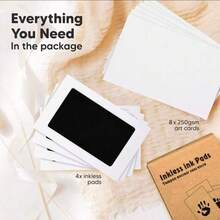 1 Set Pet Ink Pad, Suitable For Dogs And Cats, Water-Soluble Ink, Includes Paw/Hand/Nose Print Set - Dog Paw Print, Nose Print, Hand Print Set, Recommended By Kindergarten Teachers, Easy To Clean, High-Definition Stamp Pad, Multiple Colors Available, Clean Touch Footprint Component, Halloween Gift, Christmas Gift (Black), Birthday Gift, Creative DIY Toy For Girls - one-size - View 3