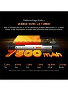 Blackview Oscal Pilot 3 5G AI 強固型手機 全球版 6.78 吋 2.4K 螢幕 120Hz 智慧 AI 刷新率 50MP AI 主鏡頭與 20MP 夜視相機 MediaTek Dimensity 6300 CPU 7500mAh 電池 33W 快充 - 黑色 - 查看 2