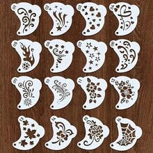 16pcs Reusable Face Paint Stencils Set, Masquerade Halloween Party Cosplay Stage Performance Face Makeup Stencils - Face Paint Stencil - View 3