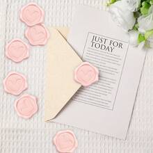 30pcs Pink Heart-Shaped Self-Adhesive Wax Seal Stickers, Self-Adhesive Envelope Seal Stickers, Exquisite Invitation Envelope Decoration, Suitable For Wedding Party, Birthday Party And Christmas Gift Packaging - Pink Heart-tD418 - View 7