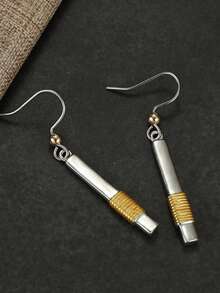 Gmzalx Vintage Minimalist Square Long Earrings, Versatile Practical Accessory, Perfect For Daily Commute And Gatherings - Two-color - View 4