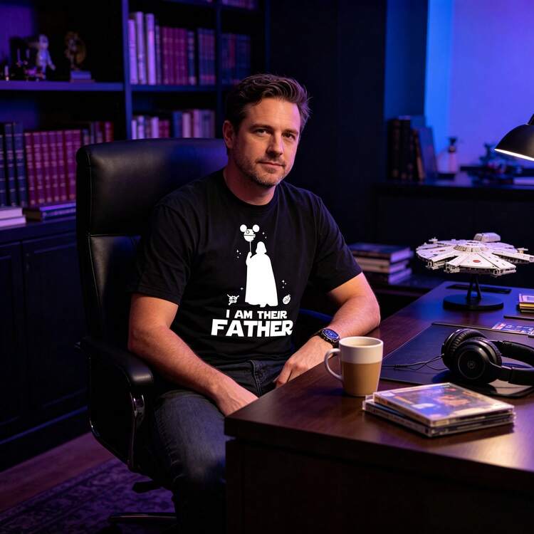 The Father Shirt, Fathers Day Gift - Black - View 2