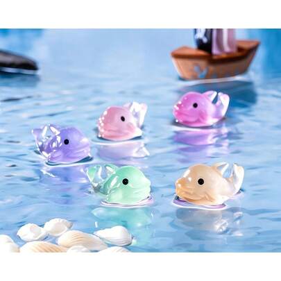 5/30/50pcs Cartoon Cute Resin Dolphin Series Glitter Patch Beads, Suitable For DIY Home Office Wedding Scrapbooking And Jewelry Craft Accessories - Random Assortment