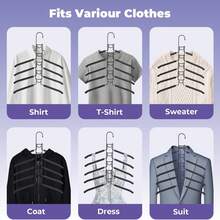 5-Tier Clothes Rack With Anti-Slip Foam Padding, Detachable, Space-Saving, Suitable For Hanging Shirts, Pants, Skirts, Sweaters And Coats, Ideal For Home Or Rental Use - Multicolor - View 5