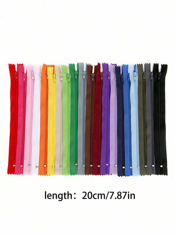 3 piezas de cremalleras de nailon, adecuadas para manualidades de costura DIY, se pueden usar para hacer o reparar ropa, bolsas, ropa para mascotas, bolsas de almacenamiento, muñequeras, etc. (Color aleatorio)