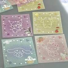SANRIO 30入/三麗鷗官方授權 Hello Kitty 透明星空便利貼，Kuromi，可撕式學生裝飾黏貼備忘錄紙，Cinnamoroll - 彩色 - 查看 5