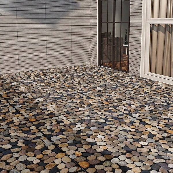 6-Pack 30x30cm Stone-Effect Interlocking Deck Tiles – DIY-Friendly Plastic Patio Flooring For Balcony, Garden & Outdoor Spaces | Lightweight, Easy Snap-Together Design With Non-Slip Surface | Weather-Resistant, Low-Maintenance Modular Floor Tiles