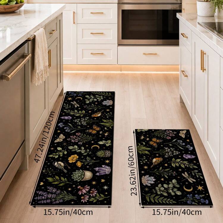 1pc Polyester Kitchen Drain Mat, Non-Slip Absorbent Quick-Dry Floor Mat, Kitchen Sink Countertop Mat, Home Door Mat, Living Room Bedroom Bathroom Decorative Mat, Pet Mat, Holiday Home Gift - Multicolor - View 11