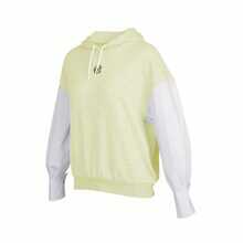 Nike Sportswear Icon Clash Embroidered Logo Colorblock Pullover Sweatshirt American Retro Sweatshirt Women's Ice Green Yellow - Ice Yellow Green - View 4