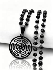 Hekate Wheel 不鏽鋼項鍊吊墜 Strophalos 赫卡忒魔法符號 Logo 吊飾胸針飾品 N172502 - 項鍊 - 查看 12