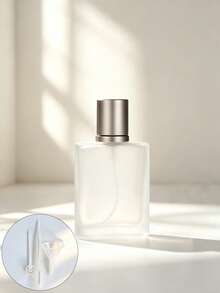30/50ml Square Frosted Glass Refillable Perfume Atomizer, Silver Cap, Fine Mist Leakproof, TSA Travel Bottle,Funnel, Gift Women Men - Multicolor - View 9
