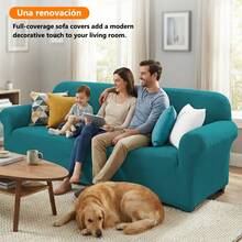 MRustc Sofa Slipcovers - Cadet Blue - View 7