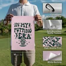 1pc 15.7x23.6 Inch Funny Golf Towel With Clip, How To Golf Themed Golf Bag Accessories For Women, Golf Gifts For Mom Grandma Men, Waffle Weave Microfiber, Birthday Christmas Retirement Golfer Gifts - A - View 3