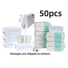Disposable Face Towels 400/200/100/50pcs, Thickened Large Size Soft Makeup Remover Wipes, Suitable For Sensitive Skin, Dual-Use Non-Woven Soft Facial Towels, Dry And Wet Use - Multicolor - View 10