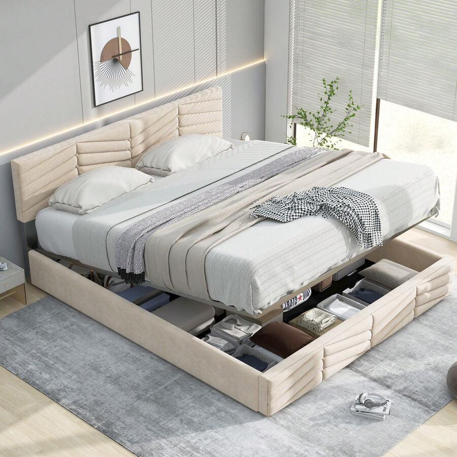 Bed Bases & Foundations - 米色 - 查看 1