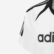 Adidas 男士夏季百搭運動休閒V領短袖翻領 Polo 衫 - 白色/黑色 - 查看 8