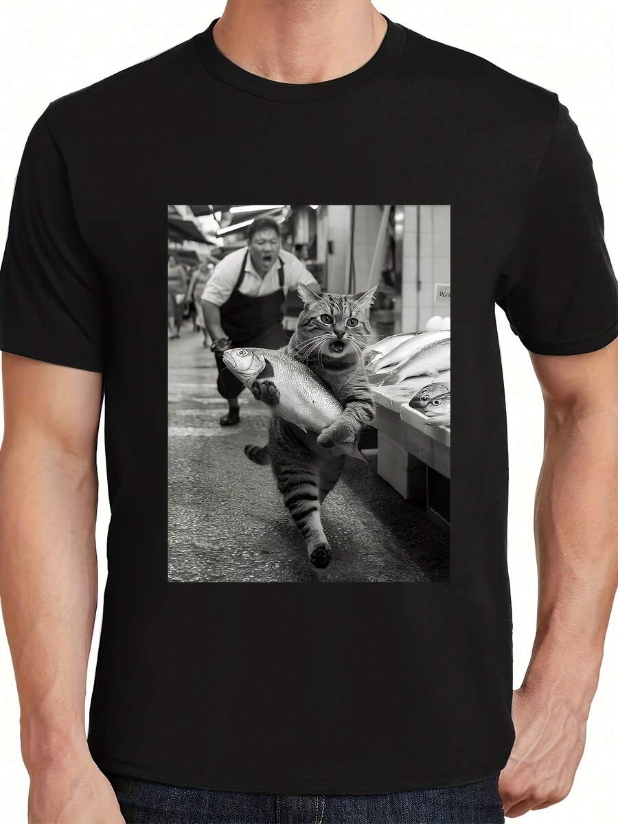 Men Outdoor Tees & Tanks - 黑色 - 查看 1