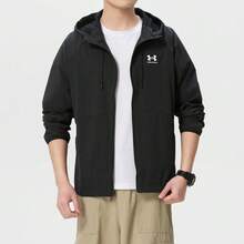 UNDER ARMOUR Vibe Woven Jacket Men's Outdoor Running Training Breathable Sports Jacket 6003001-001 - Black - View 2