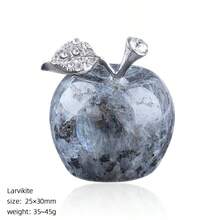 30mm Natural Stone Apple Ornament Christmas Gift Christmas Eve Desktop Decoration Crystal Agate Big Apple - Multicolor - View 9
