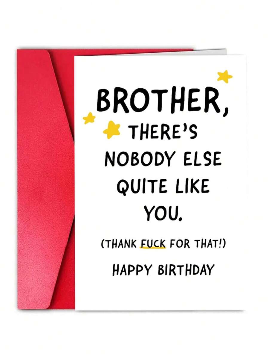1張 Brother 生日卡-幽默小舅子/姐夫生日卡「Nobody Else Quite Like You」-適合他、男生、兄弟、男士、Bro - 查看 1