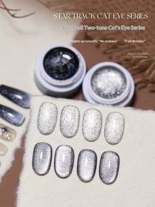 Esmalte em Gel Magnético Olho de Gato Azul Gelado BAOSHIMAN, Gel Holográfico Brilhante Soak-Off LED UV, Requer Cura, Não Descasca, Brilhante, DIY para Casa e Salão de Unhas - Transparente - Visão 4