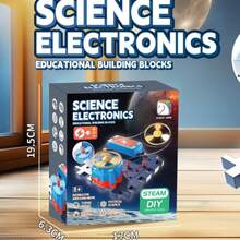 SCIENCE HORSE Kit Eksperimen Perakitan Rangkaian Blok Bangunan Elektronik Anak-Anak, Set Eksperimen Listrik DIY, Mainan Edukasi STEM, Cocok untuk Anak Usia 8 Tahun ke Atas - MultiWarna - View 7