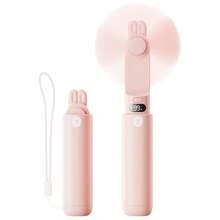 مروحة يدوية محمولة صغيرة مع شاشة LED من SWEETFULL، مروحة يدوية قابلة للطي وإعادة الشحن ب- USB مع إضاءة، مناسبة للسفر وتزيين الرموش، مروحة جيب صغيرة وجميلة للنساء والفتيات، حفل التخرج، أدوات محمولة، ضروريات الصيف - متعدد الألوان - مشاهدة 14