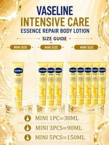 Vaseline Deep Repair Body Lotion 30ml, 1/3/5pcs, memberikan hidrasi dan nutrisi tahan lama, cepat menyerap dan membuat kulit halus dan lembut, cocok untuk semua jenis kulit. - Vaseline Extra Protective Repairing Body Lotion 30ml - View 4