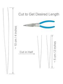 Steel Wire Flexible Durable Collapsible Big Eye Embroidery Beading Needles Easy Threading Sewing Needles Open End For Any Thread Size Jewelry Making 10cm/4in(Folded Length) 10 Pcs - View 9
