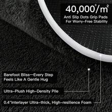 EDIMENS Rugs Living Room Large 160x230, Grey Rug For Bedroom Washable Area Rugs Anti Slip Fluffy Rug Shaggy Cream Carpets Extra Large Rugs For Living Room, Home Decor - Black - View 5