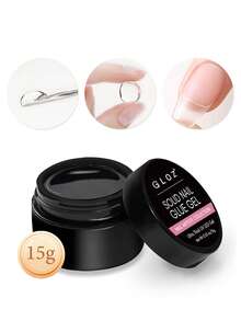 GLOZ Solid Color Nail Gel: Ultra-Strong Gel Nail Glue, Suitable For Nail Tips And Fake Nails, Long-Lasting Strong Adhesion, Suitable For Acrylic Nails, Transparent 3D Gel, Suitable For Nail Art, Home Salon, UV Light Curing - 15g - View 1