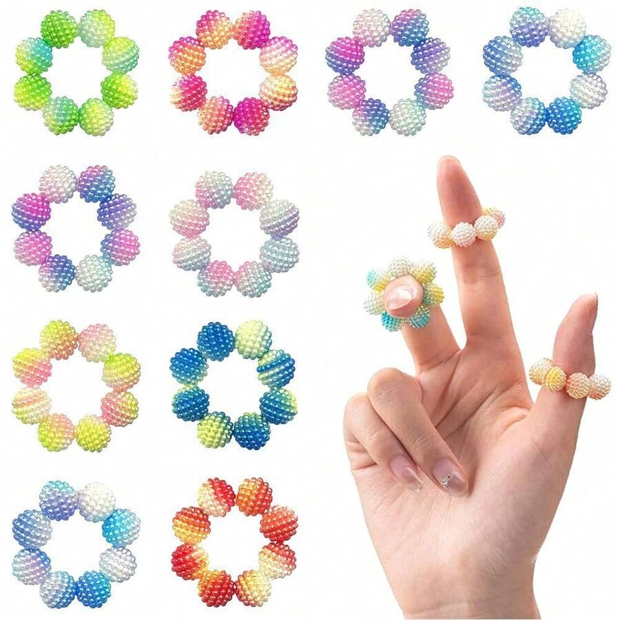 Cincin Pereda Kecemasan Akupresur Senyap Gradien, Alat Pijat Jari untuk Meredakan Kecemasan bagi Dewasa, Cincin Pereda Stres Tenang untuk Ruang Kelas dan Kantor, Hadiah Ulang Tahun dan Liburan yang Sempurna (Warna & Gaya Acak) - Beraneka warna - View 1