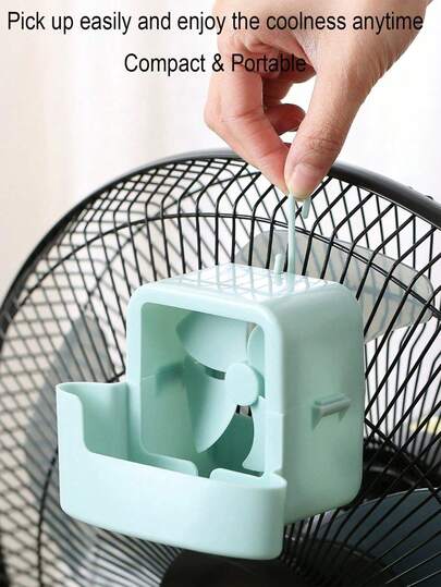 1 Set Portable Spray Cooling Fan, Lightweight Plastic Design, Clip-On XHands-Free Operation, Dual-Chamber Cooling Technology, NoElectricity Required For Rapid Cooling, Easy Installation ForHome/Office/Outdoor, Office, Outdoor, Travel, Fan Cooling Spr