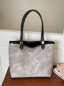 2026 New Commuter Tote Bag, High-End Fashion Casual Shoulder Handbag, Large Capacity Bag For Women - 灰色 - 查看 8