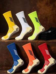 7 Pairs Professional Anti-Slip Football Socks, Thick Terry Cushion Crew Sports Socks For Men And Women - Multicolor - View 2