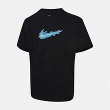 Nike Men's Cotton Soft Breathable Graphic Crew Neck Short Sleeve T-Shirt - Black - View 2