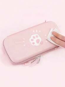 Cute Cat Paw Switch Storage Bag Switch/OLED Universal Pink Hard Shell Protective Case Girly Portable Game Console Storage Box - View 5