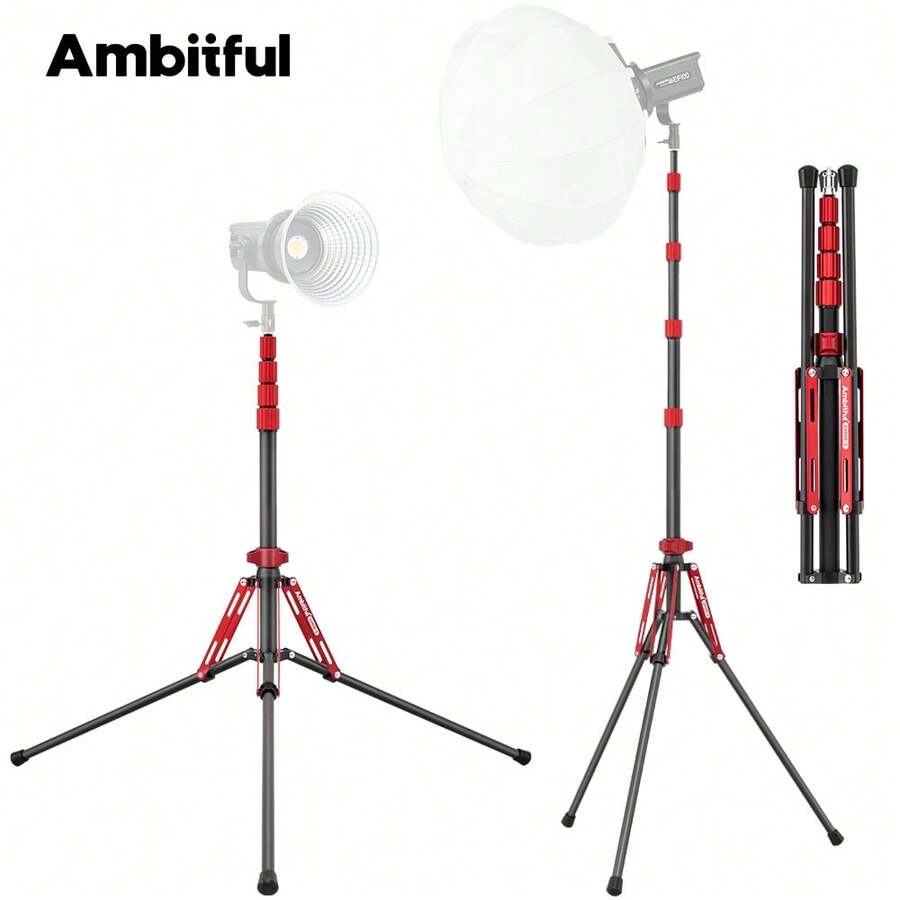 Ambitful GM09 Reverse Folding Light Stand, Portable Photography Tripod Stand, Suitable For LED Panel Lights, Flash, Softbox, Studio Photography