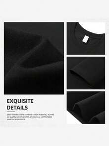 Men's T-Shirt With Neon Painted Face Design - Lightweight, Round-Neck T-Shirt, Machine Washable, Suitable For Various Uses. - 黑色 - 查看 3