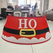 New Printed Christmas Tree Skirt, Christmas Tree Base, Christmas Decoration, Round Christmas Tree Skirt, Foldable Christmas Tree Decoration, Easy To Store - YH01 Belt Style - View 3